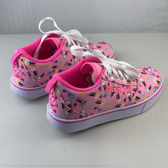 HEELYS Pro 20 Girls Skate Roller Sneakers Shoe Youth Size 5 Light Pink/Rainbow - Picture 6 of 11